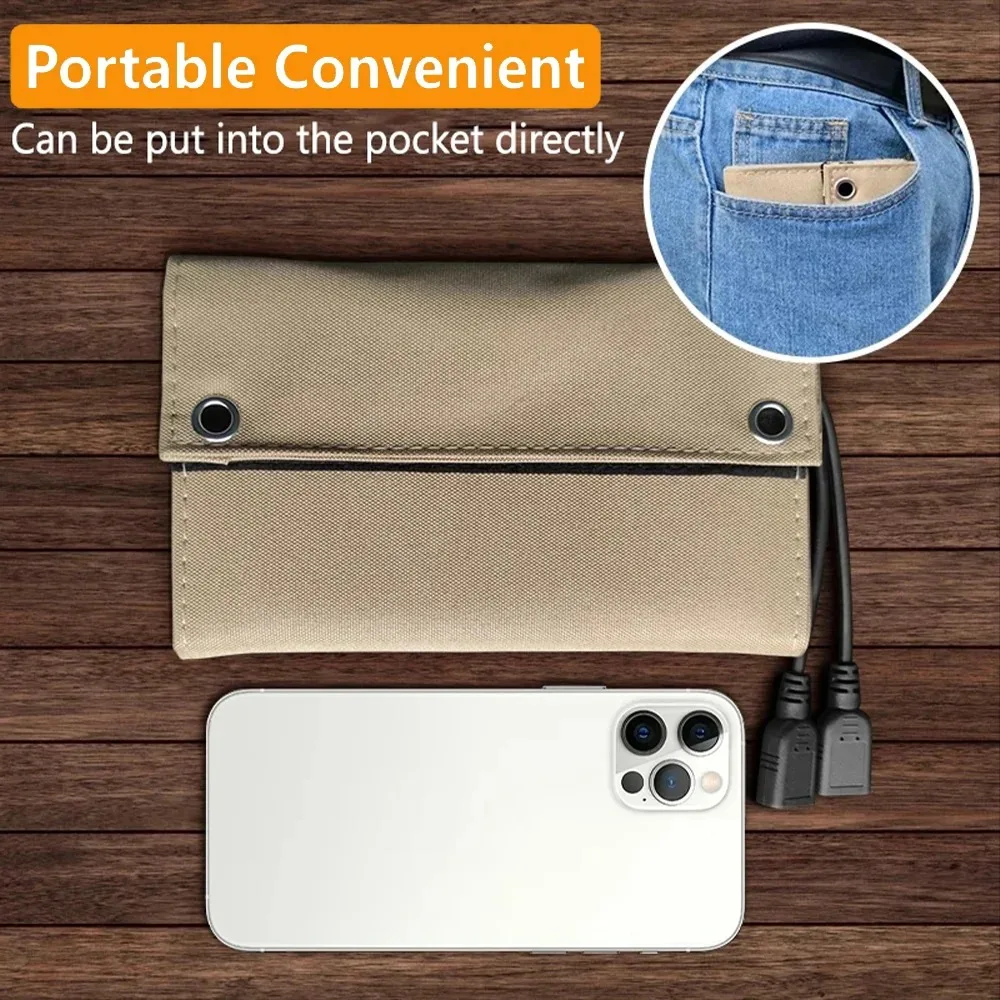 Портативная Складная солнечная панель 80 Вт с USB 5 В водонепроницаемая для