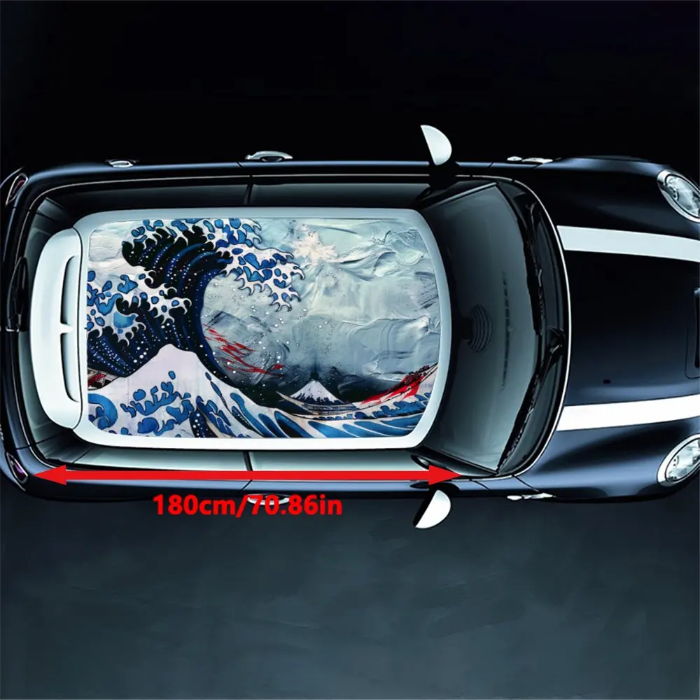 Хирургическая японская морская волна художественная наклейка на крышу