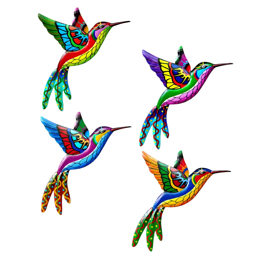 

Wall Bird Hummingbird Metal Art Decor Sculpture Hanging Figurine Ornament Garden Animal Iron Outdoor Inspirational Birds Pendant