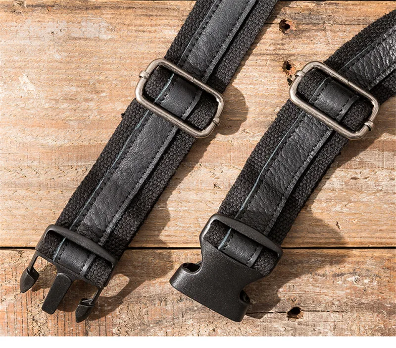 Retro fashion designer first layer cowhide men black chest bag summer light outdoor work Multi-pocket real leather messenger bag