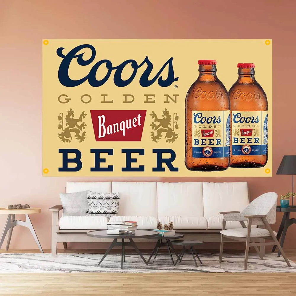 Фото ФЛАГлап 3x5FT90X150CM 2X3FT c-COORS Печатный полиэфирный флаг, высококачественный пивной флаг ярких цветов, вкусное пиво №1