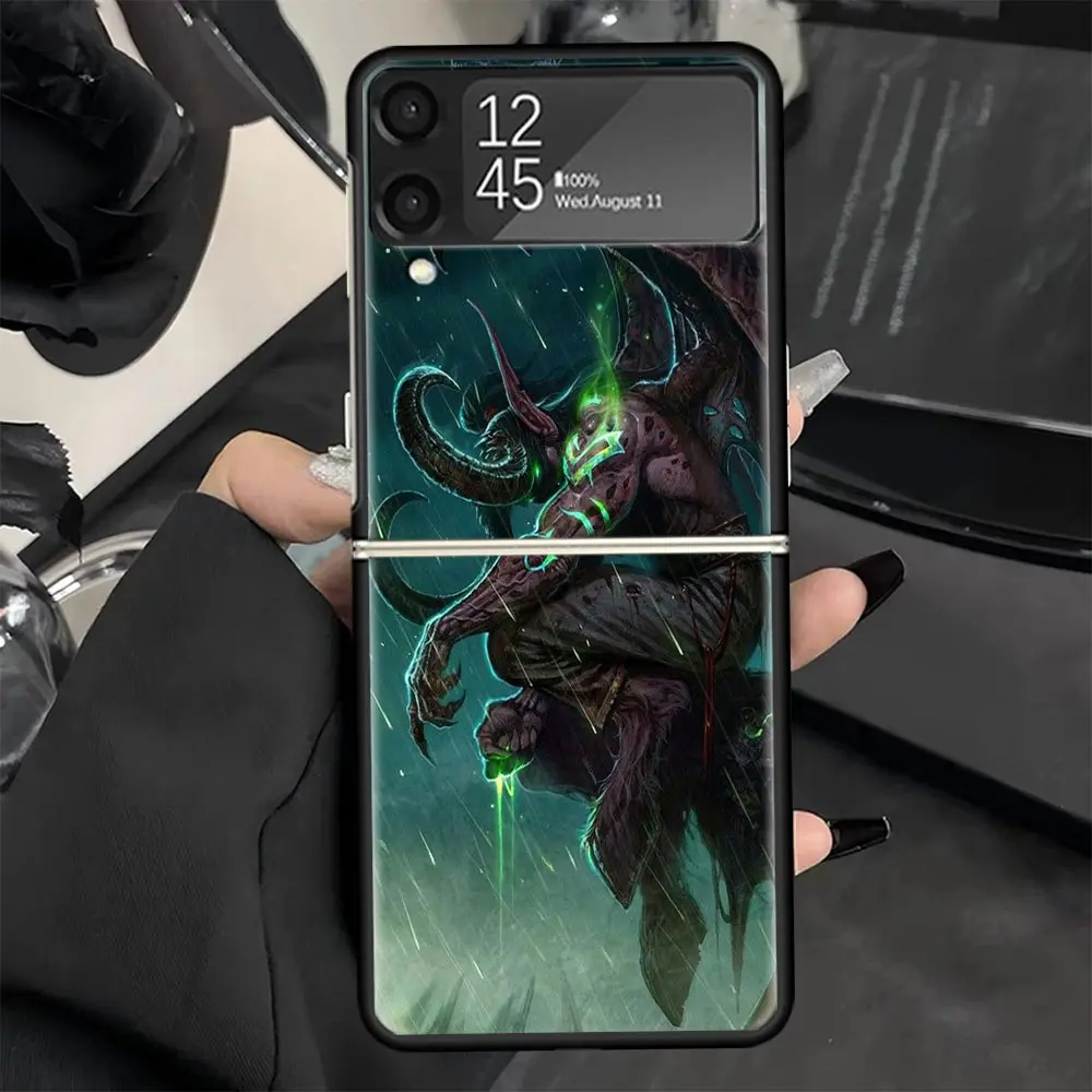Чехол для телефона W-World Of W-Warcraft W-Wow Samsung Galaxy Z Flip 6 5 4 3 5G черный твердый чехол ZFlip6 ZFlip5