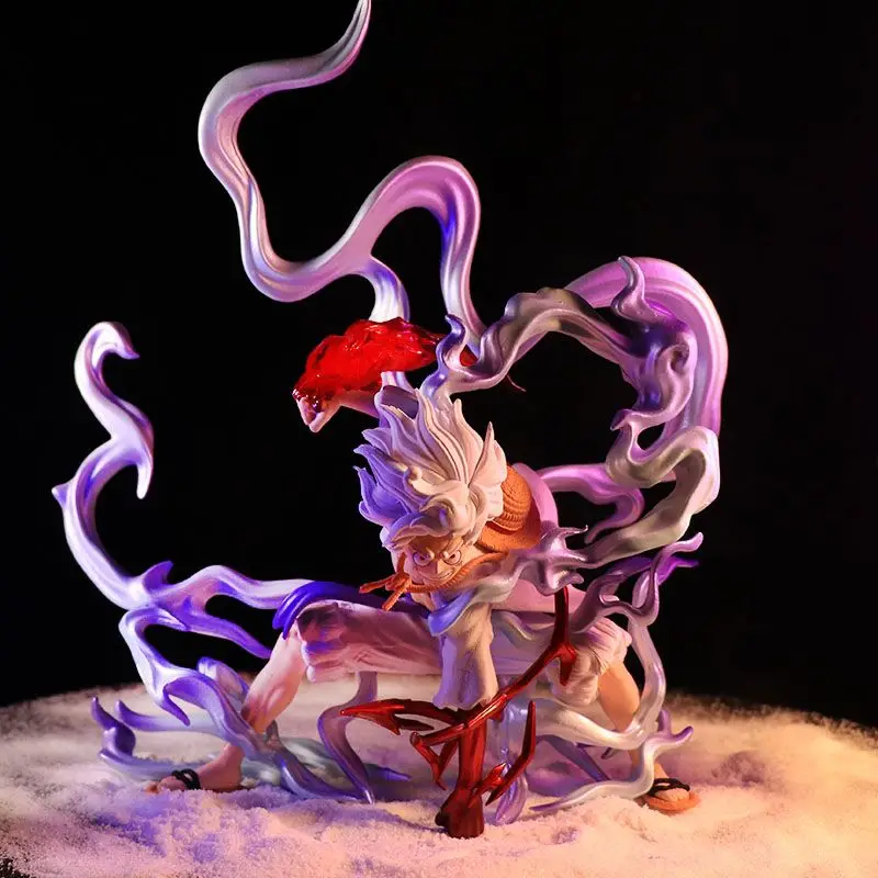 

One Piece Monkey D Luffy Figure Gear 5 Luffy Sun God Nika Fire Fist Anime Model Toy Desktop Ornament Scenes Sculpture Collection