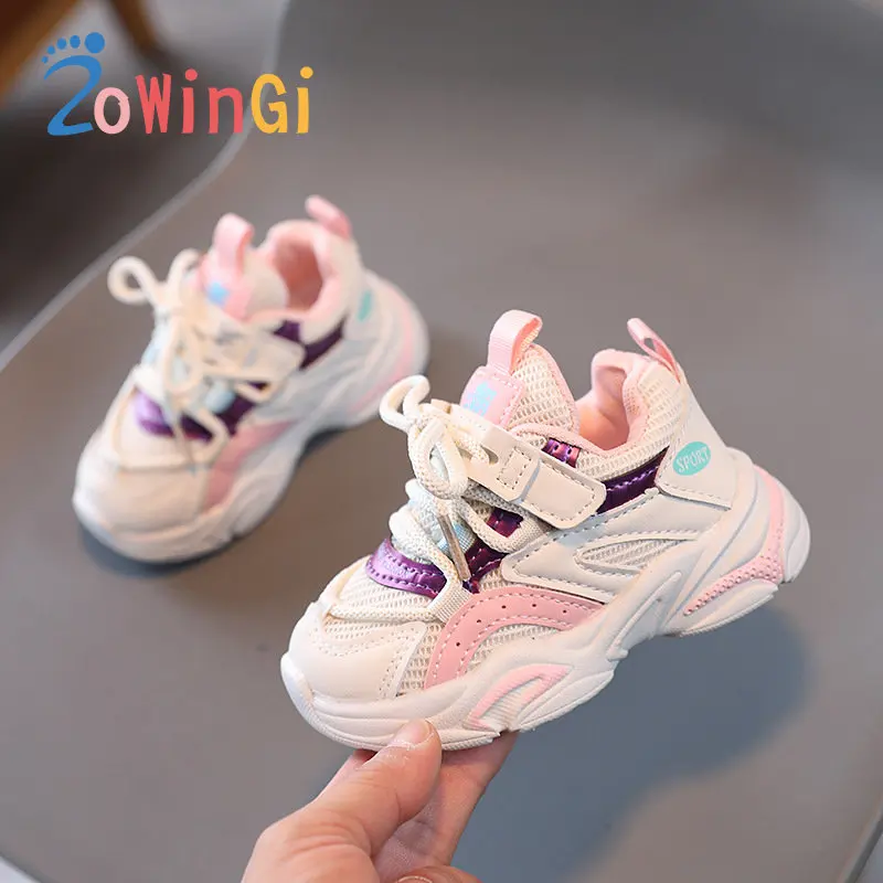 

Кроссовки Детские сетчатые, дышащие легкие, повседневная Нескользящая спортивная обувь для мальчиков и девочек, размер 21-30