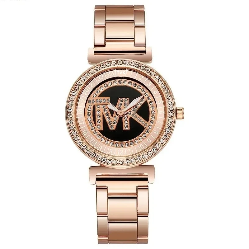 

Luxury TVK Brand Watch For Women Fashion Waterproof Digital Full Diamond Ladies Gold Quartz Watches Girl Montre Femme Bracelet