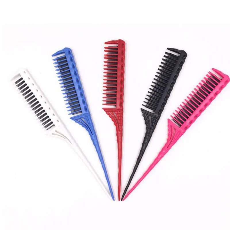 

Trimmer Comb Anti-static Hairdressing Tail Plastic 1PC Portable 3-Row Teeth Teasing Salon Tools Barber Accessories