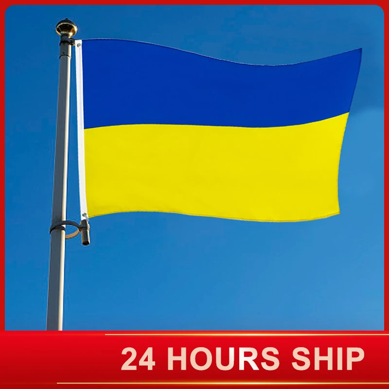 

90x150cm Ukraine National FlagBlue Yellow 3x5ft Ukrainian Ukraine Flying Flags For Decoration