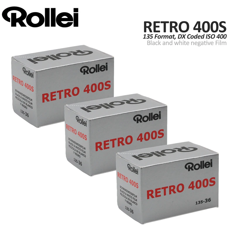 

1-10Rolls Rollei Retro 400s 135 35mm Black and White Negative Film 36 Exposures For Kodak camera (Expiration Date: January 2025)