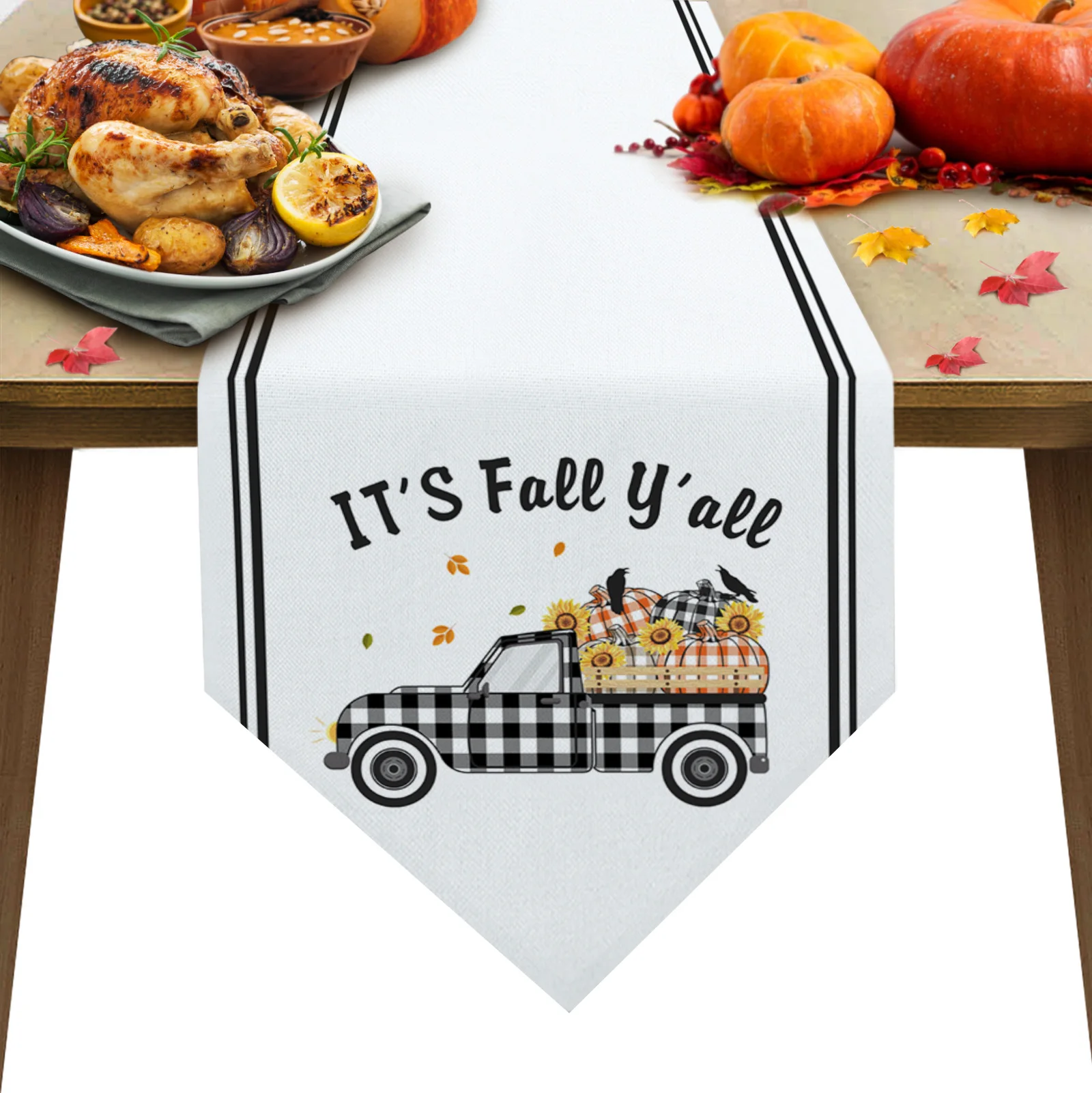 

Christmas Truck Table Runner Wedding Festival Table Decoration Home Decor Kitchen Table Runners Placemats