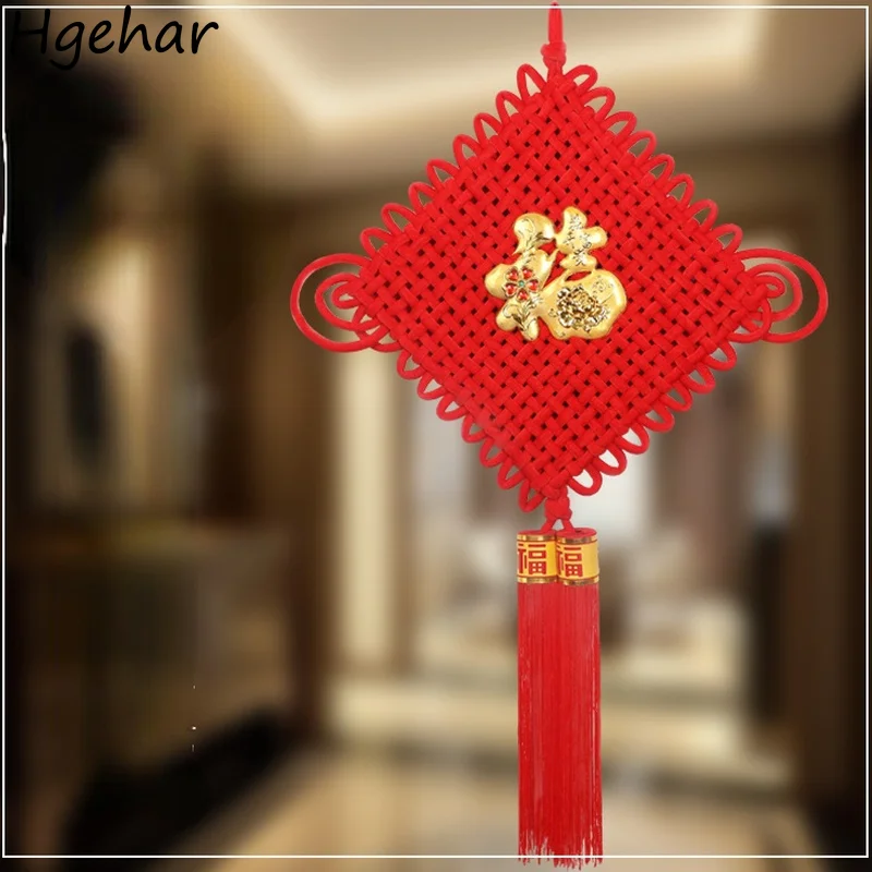 

Chinese Knot Weave Red Handmade Tassels Ornaments Pendant Spring Festival Happiness Popular Home Decoration Vintage Hanging Gift