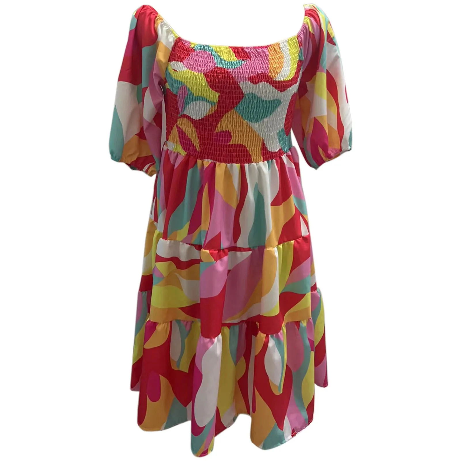 

Женский пикантный пуловер с открытыми плечами и одной линией шеи с геометрическим узором свободное платье с коротким рукавом платья для беременных для женщин