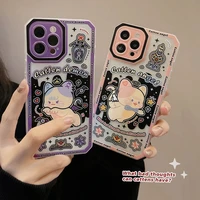 kawaii magic angel demon cat cartoon shockproof phone case for iphone 13 12 11 pro max xr xs max x 7 8 plus case cute soft cover