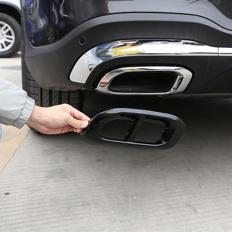 

Для Mercedes-Benz GLE 350 GLE 450 GLC GLS W167 X253 X167 2020 ABS автомобильный глушитель выхлопной трубы хвостовая крышка декоративная наклейка