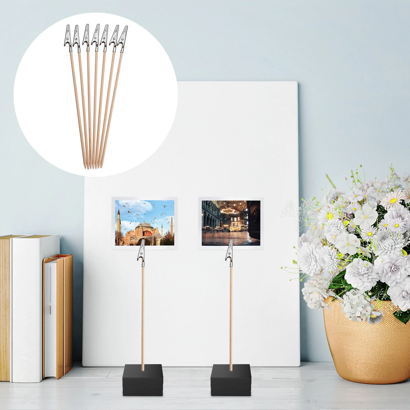 

100 Pcs Wire Clamp Bamboo Stick Alligator Clips DIY Accessories Crocodile Clamps Alloy