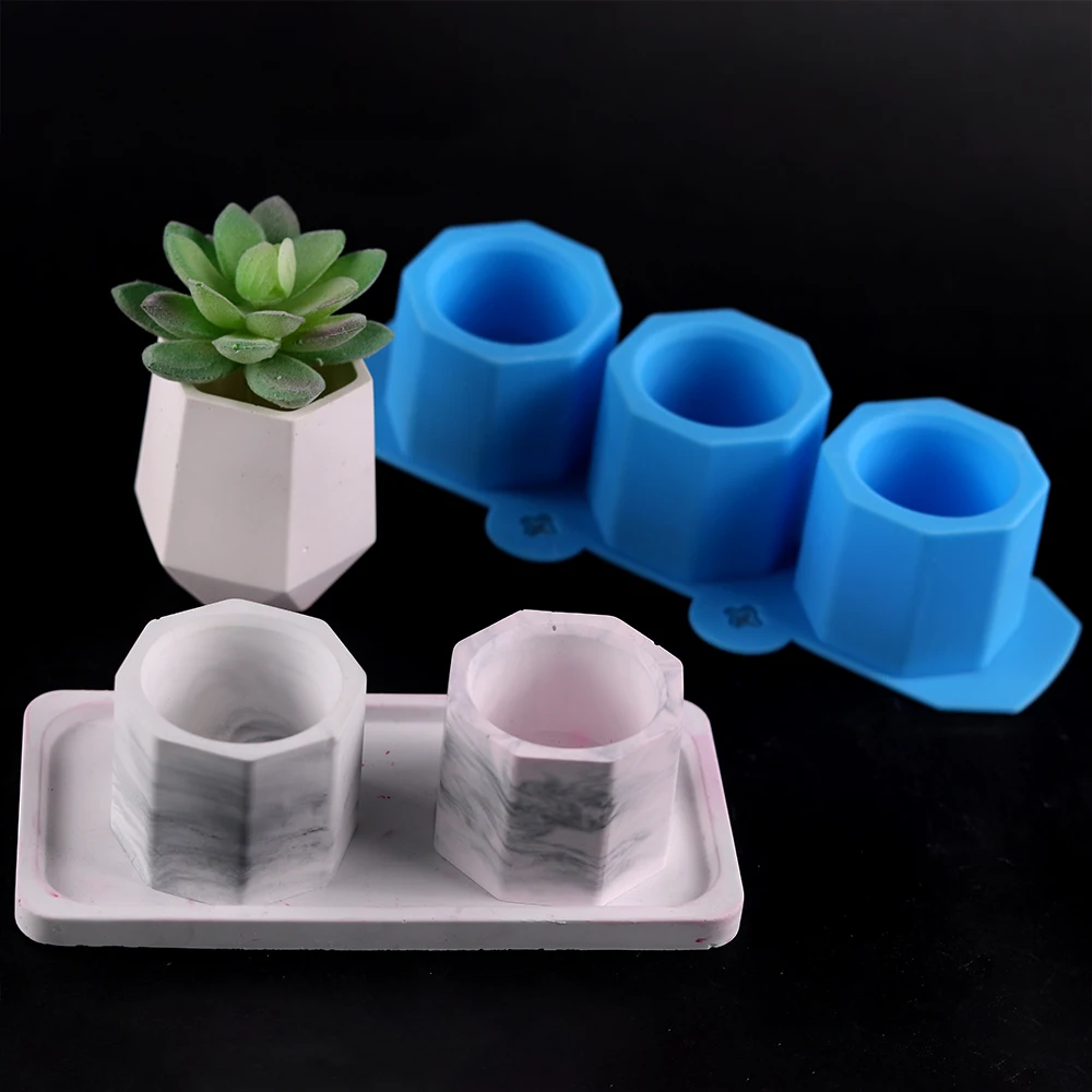 3D цветочный горшок силиконовая форма сделай сам суккулент бетон посаженная для