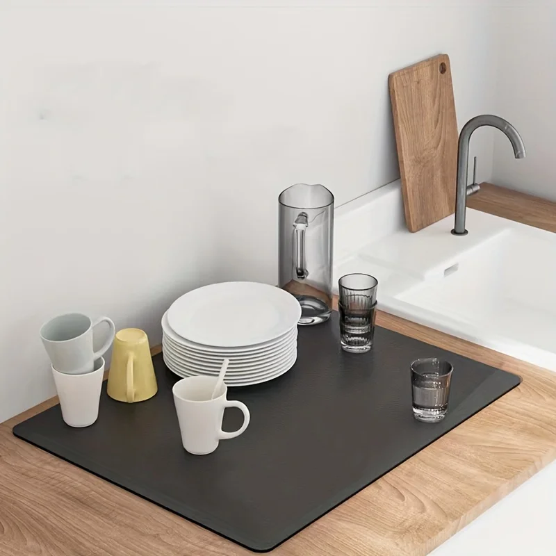 Впитывающий Противоскользящий коврик из резины для кухни и ванной