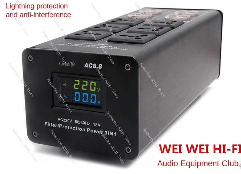 Ac8.8 аудио выделенный фильтр питания очиститель молния защита удлинитель разъем