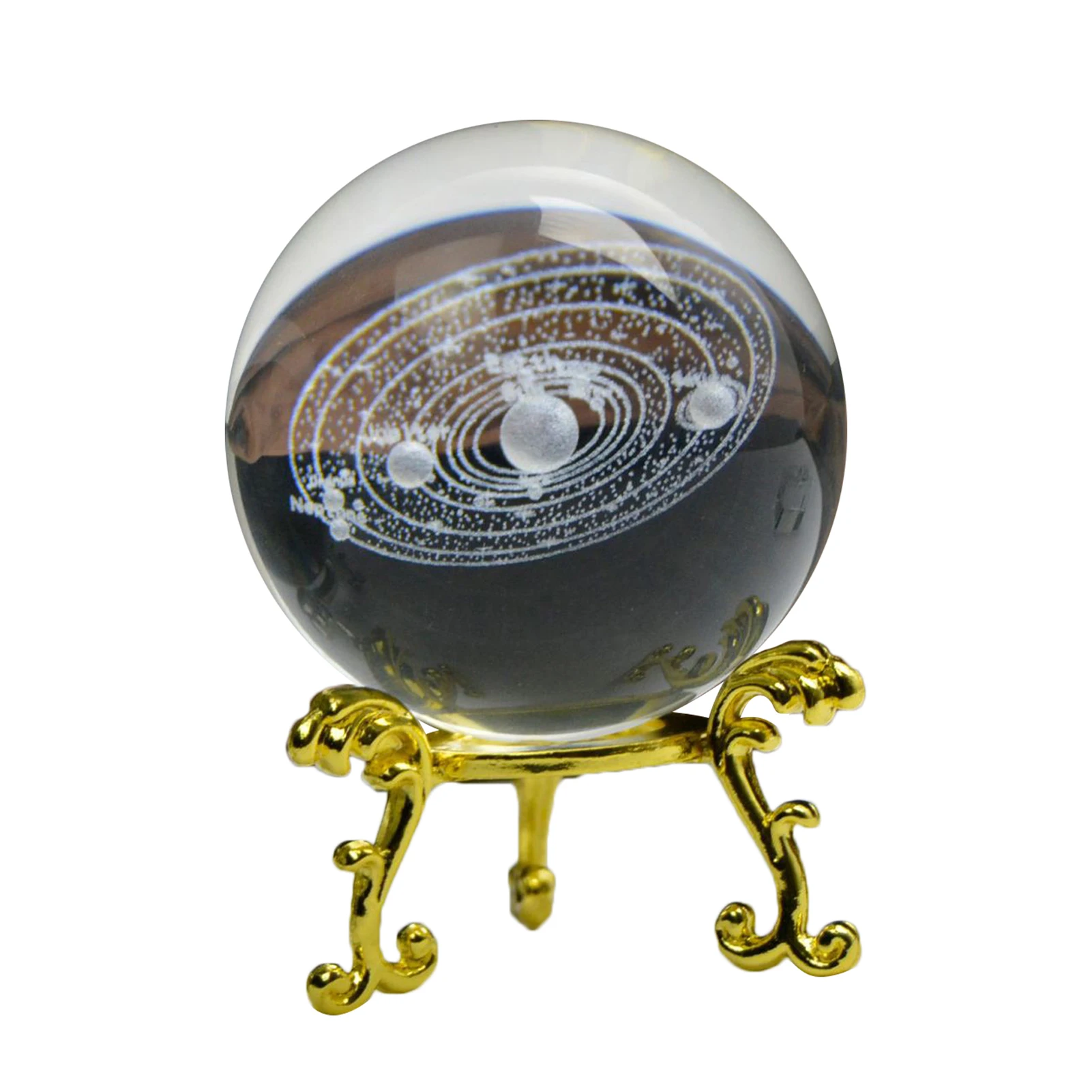

Miniatures Solar System Crystal Ball Engraved Universe Planet Sphere 3D Engraved Glass Ball Sphere Home Decoration Accessories
