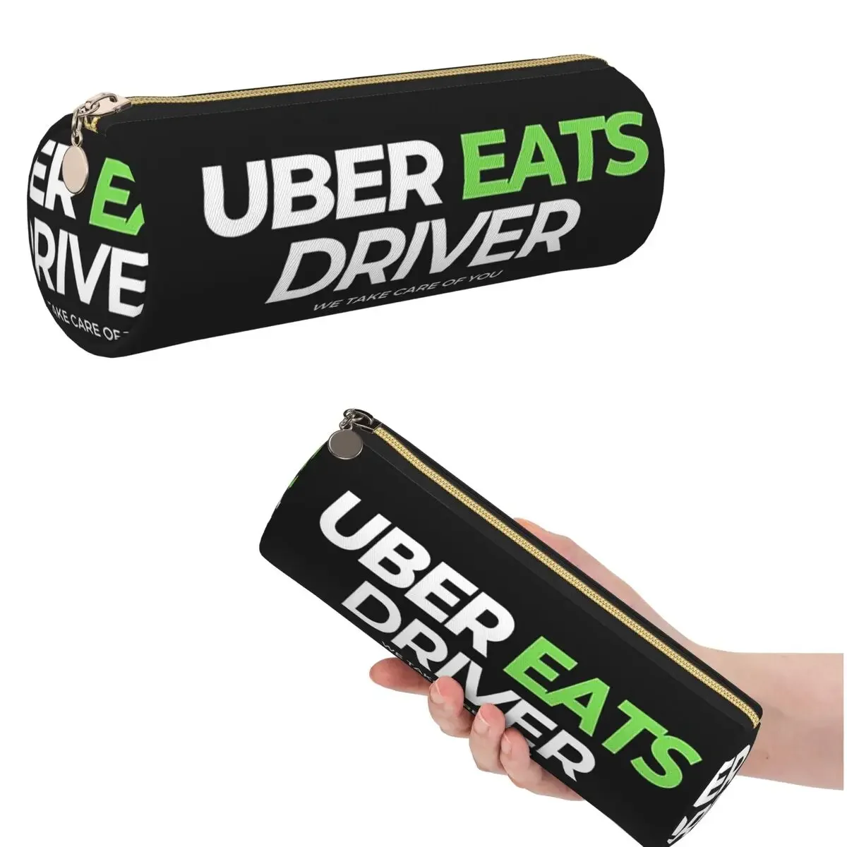 Фото Пенал для карандашей с логотипом Uber Eats для курьеров доставки еды, подарок для мальчиков и девочек, цилиндрический пенал-коробка, сумка для карандашей, держатель для ручек №1