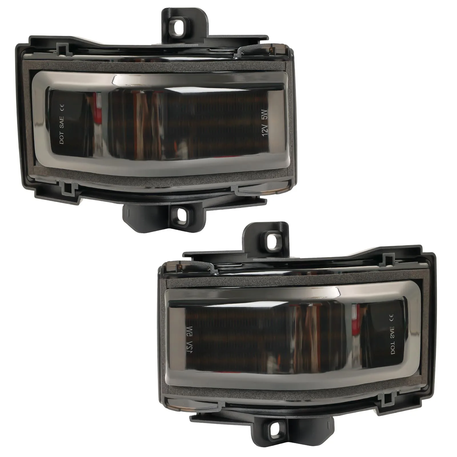 Фото 2x габаритный указатель поворота бокового зеркала для Ford F150 F250 F350 F450 F550 Super Duty 2017-2023 с последовательным переключателем и буксировкой №2
