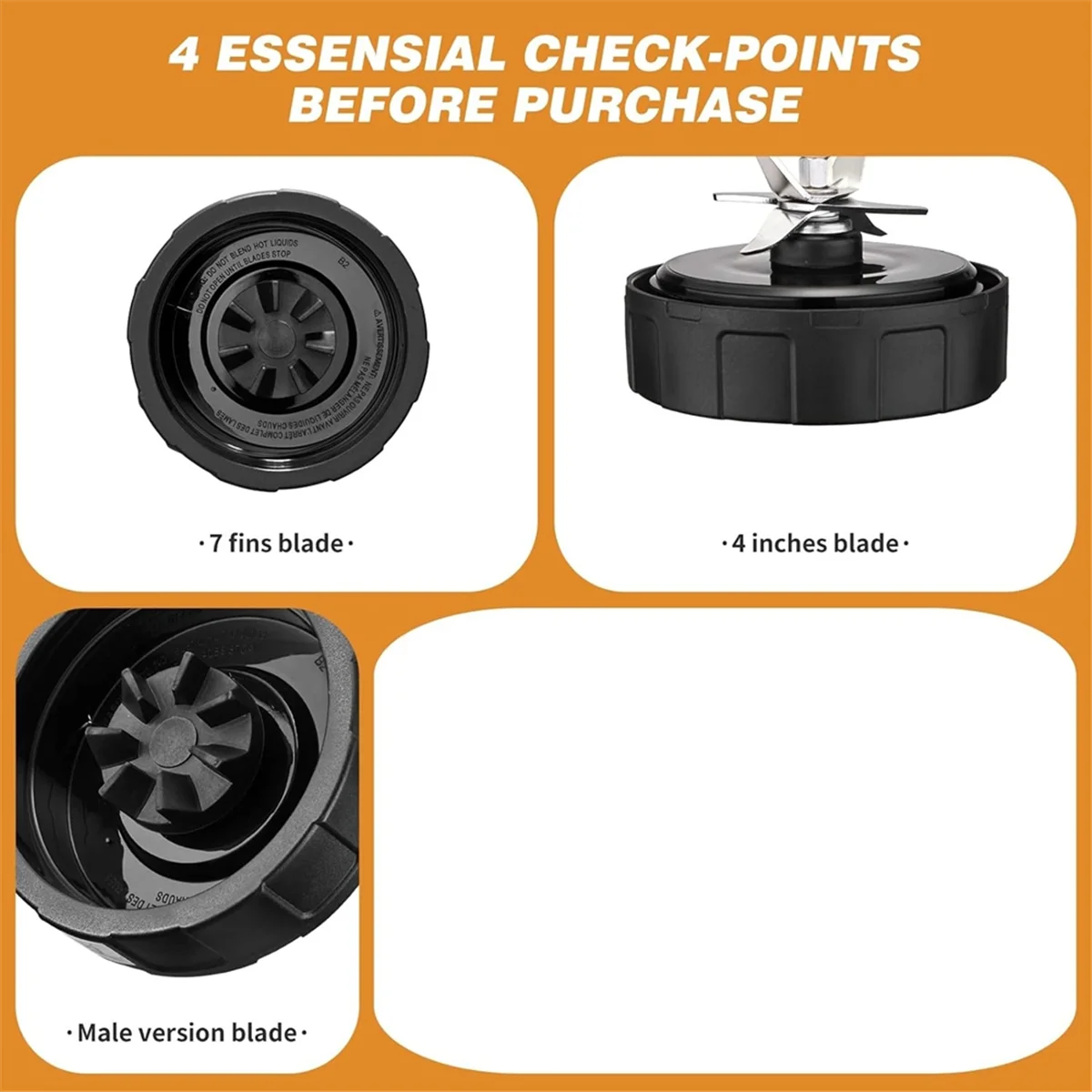 Сменное лезвие блендера 7 плавники для ниндзя запасные части лезвия Ninja SS101 SS351 SS401