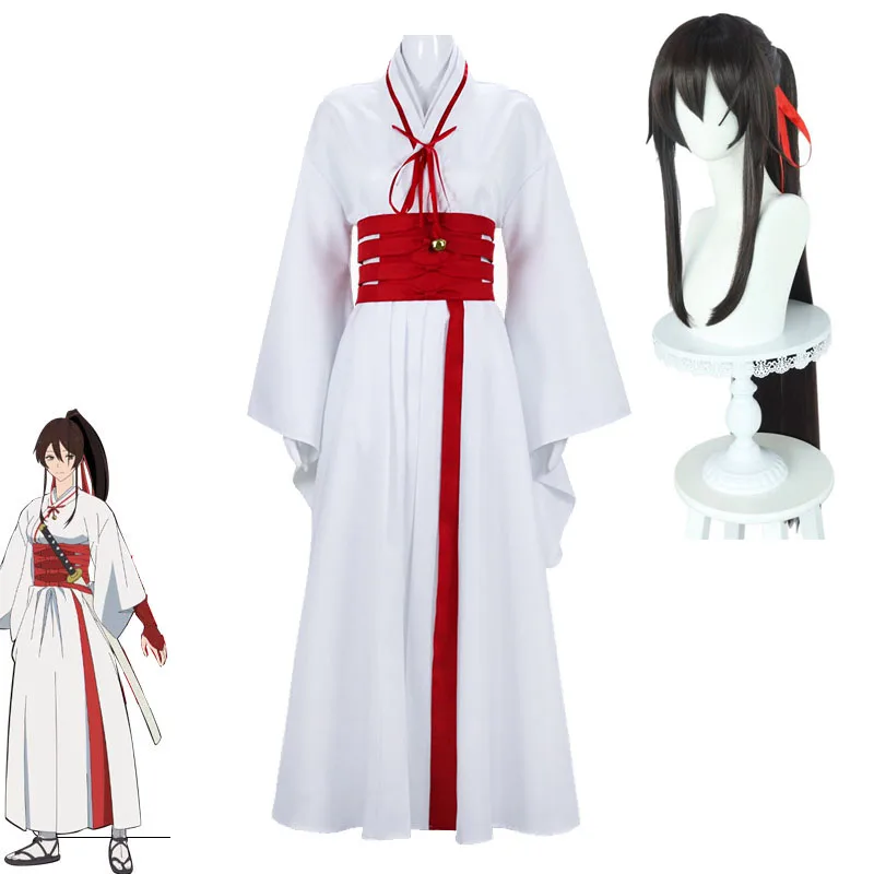 

Anime Jigoku Raku Sagiri Cosplay Costume Yamada Asaemon Kimono Suit And Wig Halloween Party Ninja Costumes