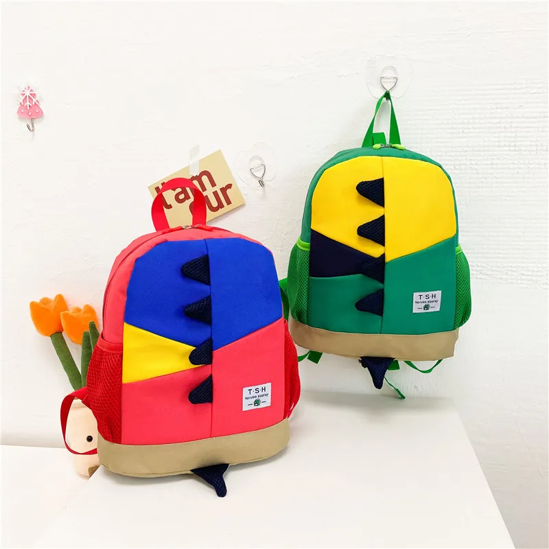 

Children Schoolbag New Pattern Cartoon Dinosaur Kindergarten Korean Version Fashion Nylon Creative Convenien Simple