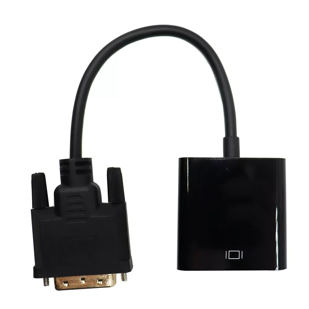 

HD 1080P DVI-D DVI To VGA Adapter Video Cable Converter 24+1 25Pin to 15Pin Cable Converter for PC Computer Monitor