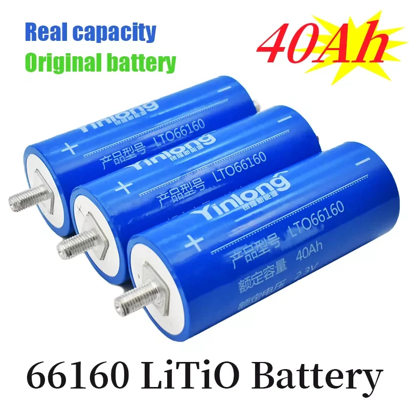 

In 2022 100% Original Real Capacity Yinlong 66160 2.3V 40Ah Lithium Titanate LTO Battery Cell for Car Audio Solar Energy Syste