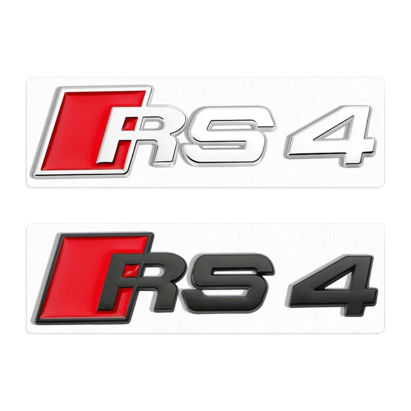 

3D металлические цифры, буквы RS3 RS4 RS5 RS6 RS8, эмблема для Audi RS серии, наклейка на крыло автомобиля, багажник, задний логотип, черный/серебристый стиль