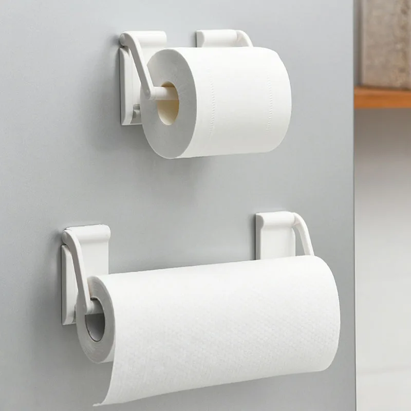 

2pcs Creative Paper Towel Storage Holders Rack Wall Shelf Refrigerator Magnetic Absorption Tissue Holder Toilet Paper Stand