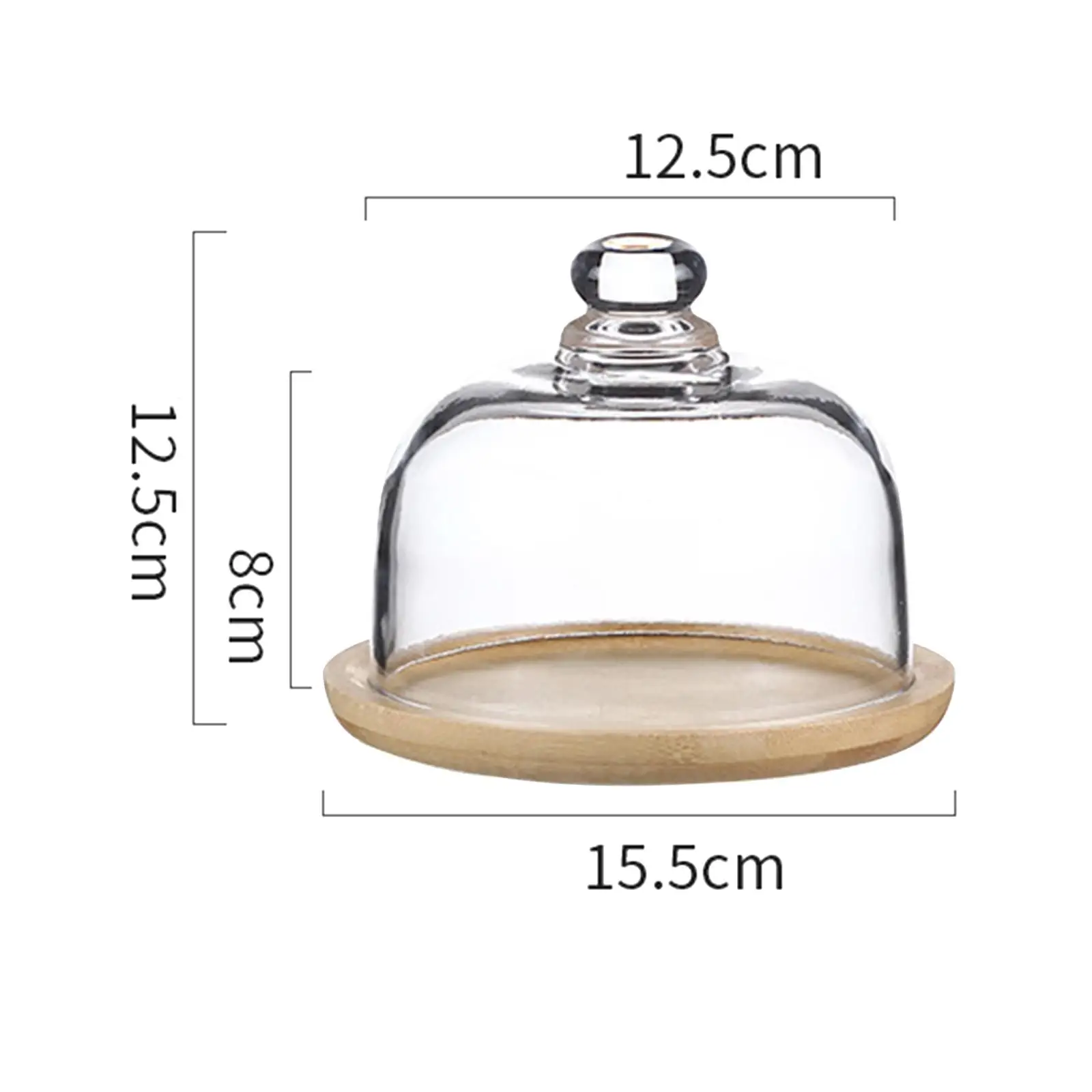 Бамбуковая подставка для торта с куполом сервировочный поднос