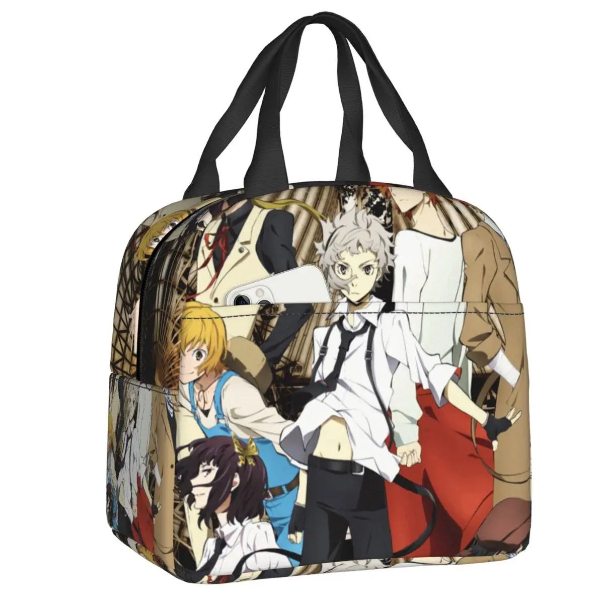 

Индивидуальная сумка для обеда Bungou с изображением бродячих собак, накажима, атсуши дазай Осаму, сумка для обеда для мужчин, женщин, мужчин, о...