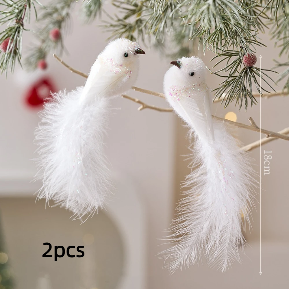 

Искусственные рождественские птицы из пенопласта, 2 шт.