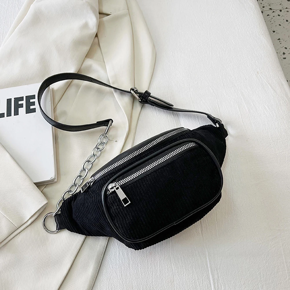 

Corduroy Casual Waist Bags Adjustable Waist Packs Multifunctional Portable Waterproof Wear Resistance Outdoor Sports Accessories