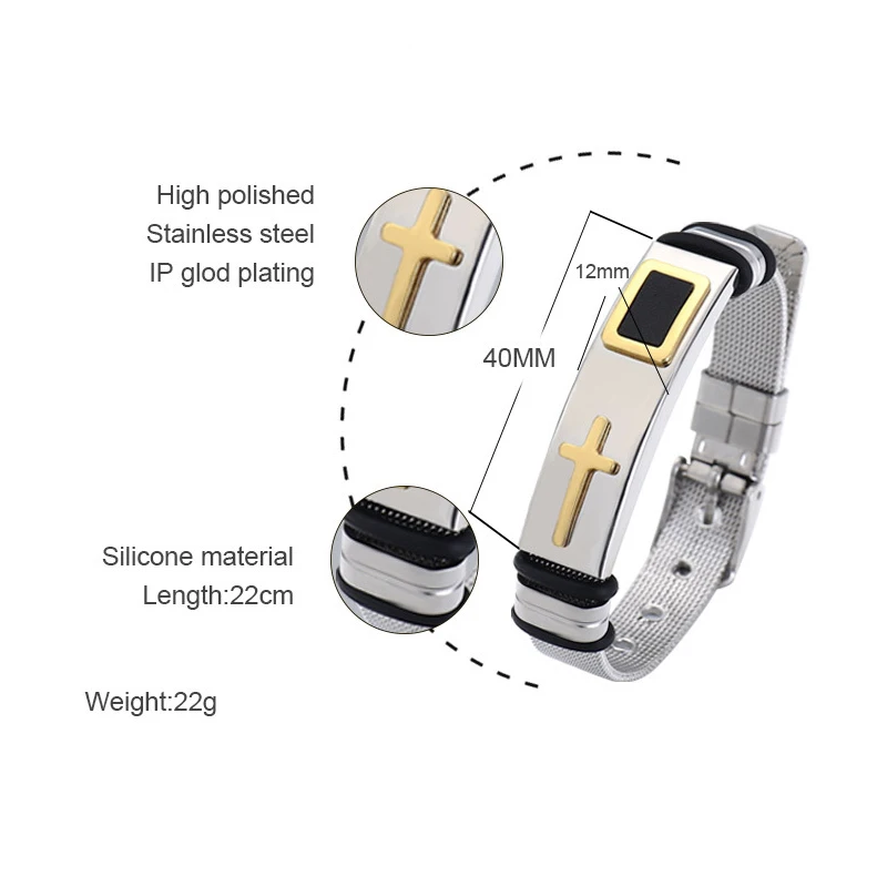 Браслет из нержавеющей стали унисекс для женщин и мужчин регулируемый браслет с