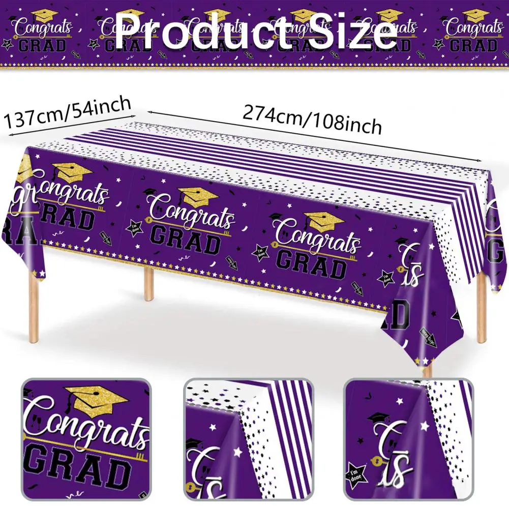

Modern Anti-staining Rectangle Full Protection 2023 Congrats Grad Table Cloth Polyethylene Dinner Tablecloth Home Supply