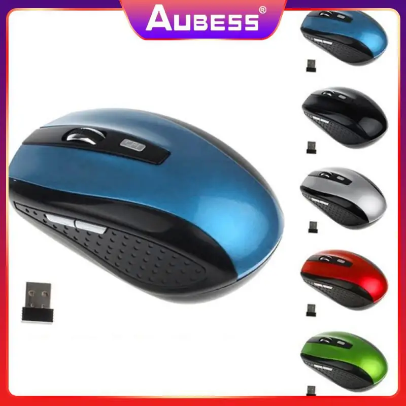 

2.4ghz Gamer Mice Adjustable Gaming Mouse 1600dpi Wireless Mouse Ergonomic For Laptop Pc 6 Buttons Optical Computer Mouse