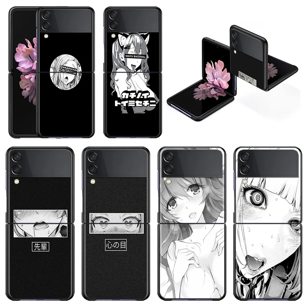 

Shell Phone Anime Girl Cartoon Japan Case Cover for Samsung Galaxy Flip3 Zflip3 Zflip Z Flip 5G SamsungZFlip Black