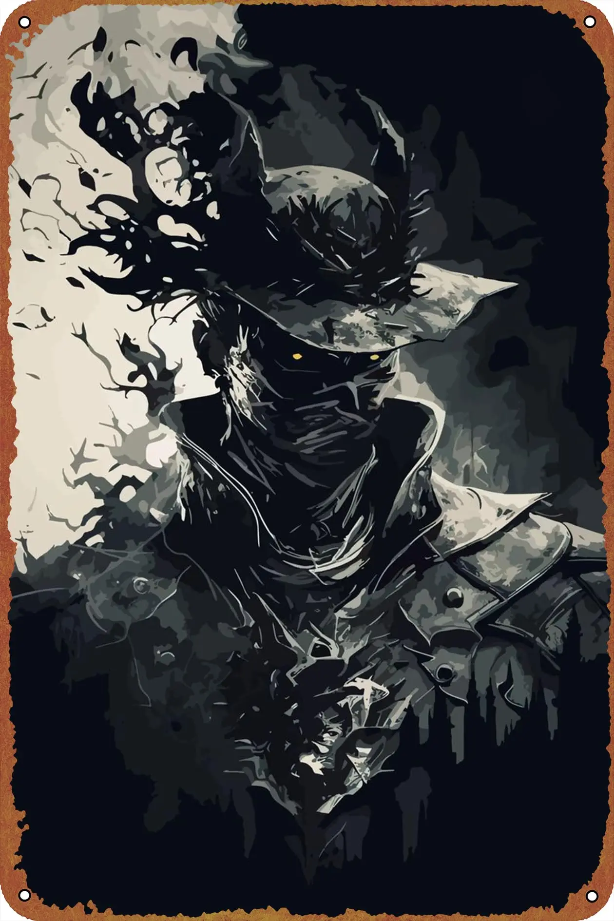 Игра bloodborne игровой постер ретро металлический жестяной знак на Хэллоуин пещера