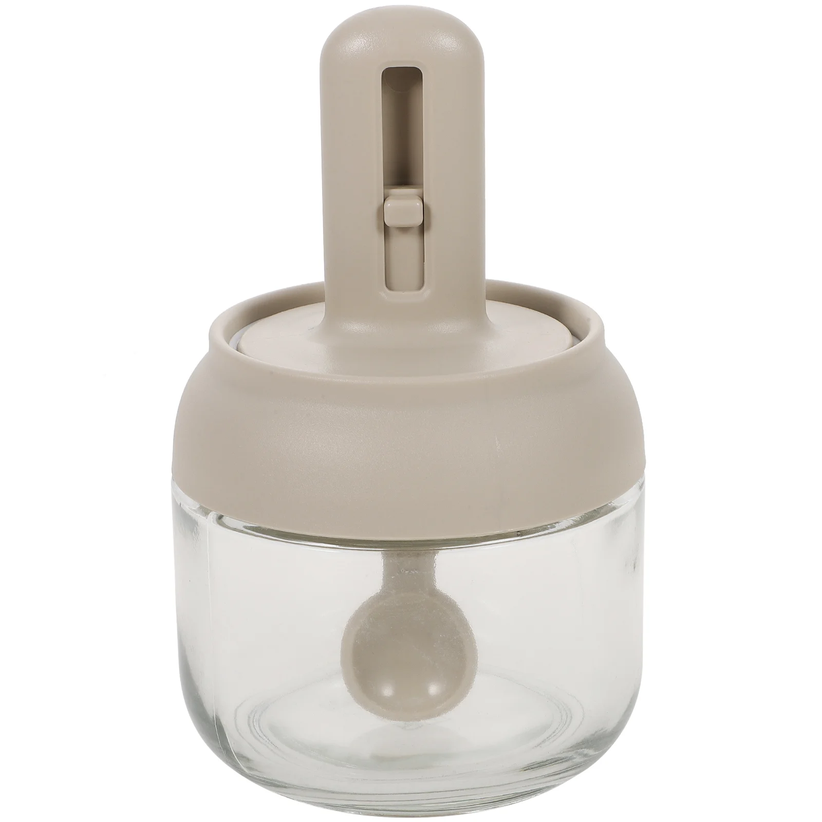 

Condiment Jar Dispenser Pepper Glassspoon Container Holder Seasoning Salt Box Household Canister