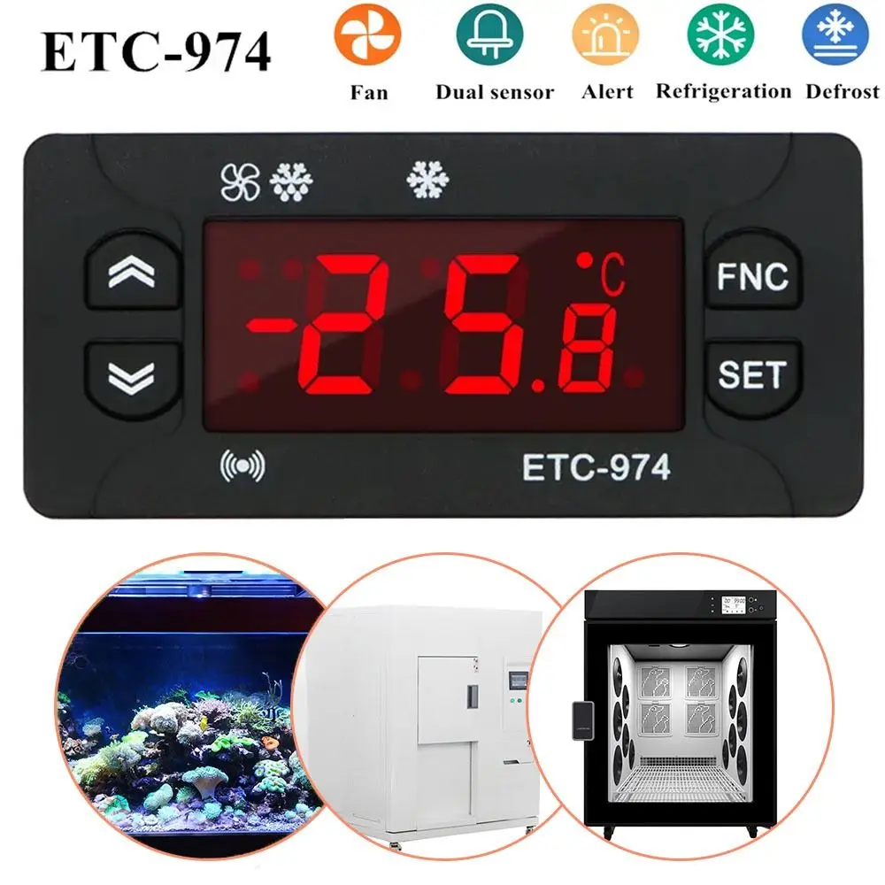 

Mini Refrigerator 220V Dual sensor Thermocouple Thermostat Regulator Digital Temperature Controller Thermoregulator