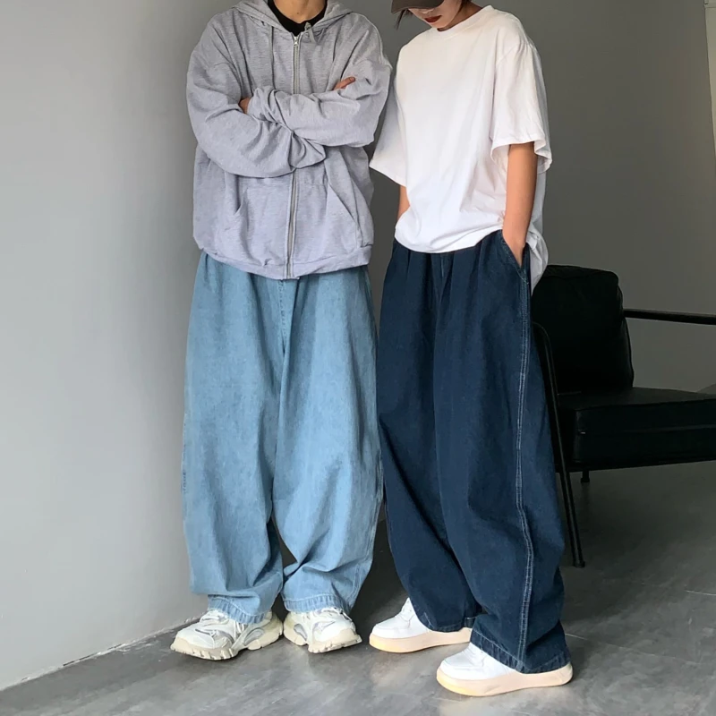 

Wide Leg Cargo Pants 2023 Streetwear Baggy Jeans New Spring Autumn Fashion Loose Straight Male Clothing