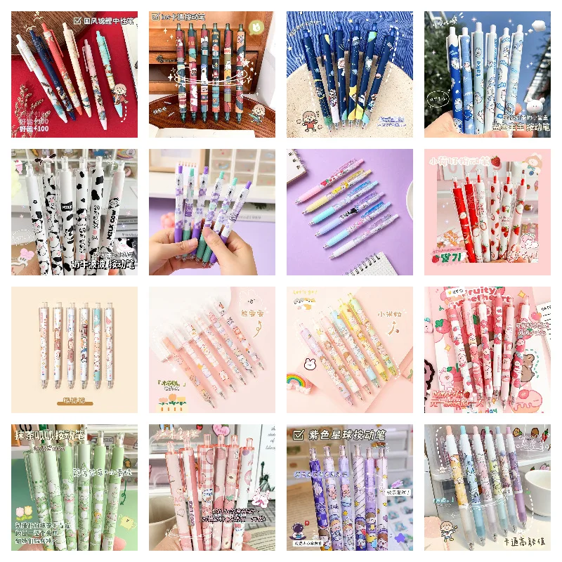 

_ Симпатичные нейтральные ручки; Корея, Япония; Творческие канцелярские принадлежности; Шариковая ручка с эффектом пуш-апа; Гелевые ручки; Школьные и офисные принадлежности; Лидер продаж 2023
