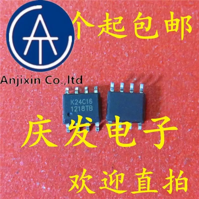 

10pcs 100% orginal new in stock K24C16 24C16 SOP8 memory IC