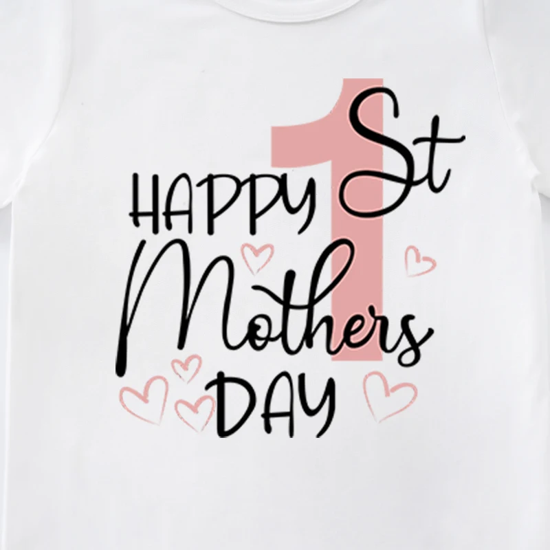 Футболка с коротким рукавом для новорожденных девочек и мальчиков