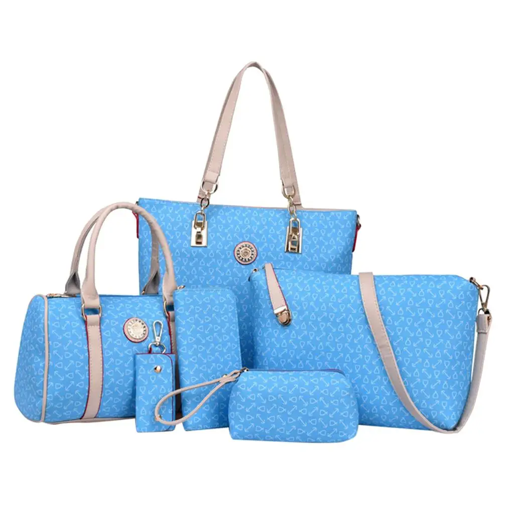 Модные 6 шт./компл. кожаные сумки набор через плечо для ключей