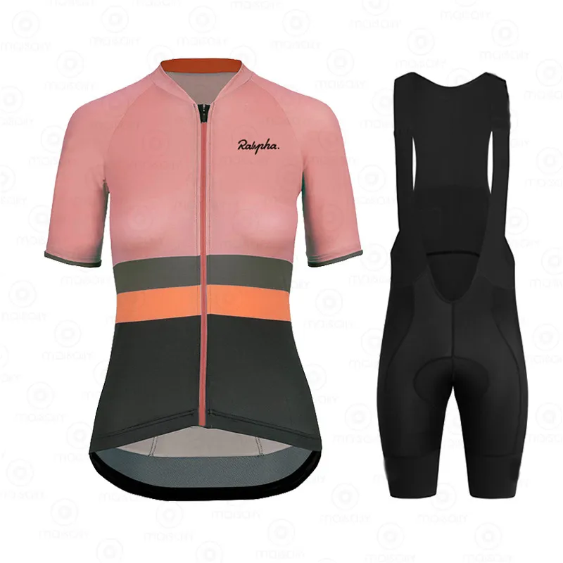 

Raphaful Cycling Clothing Women 2022 Team Mountain Bike Wear Clothing Anti-UV Bicycle Short Sleeve Girl Cycling Jersey Sets