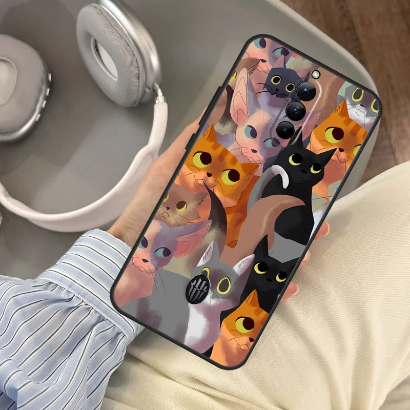 Чехол с милым котенком и котами из мультфильма для Red Magic 9 10 Pro Plus 8 7 6 5G 5S 6R RedMagic 10S 8S