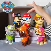 paw patrol mini building blocks anime figures chase skye model zuma blocks bricks pat patrouille educational toy for children